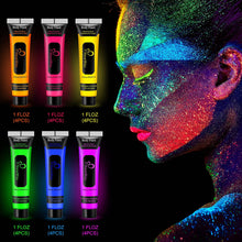 Load image into Gallery viewer, NewWay Glow in the Dark Body Paint 24 Tubes 6 Color
