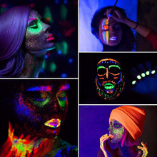 Load image into Gallery viewer, NewWay Glow in the Dark Body Paint 24 Tubes 6 Color
